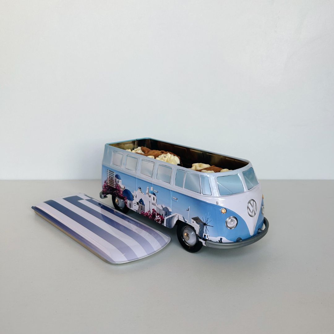 Cannoli Volkswagen Bus Koekblik Santorini (incl. 8 cannoli) - Cannoli Box