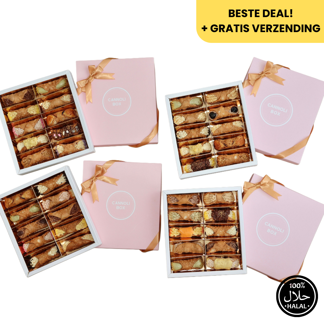 Halal 40 stuks Cannoli Box (4 boxen) - Cannoli Box