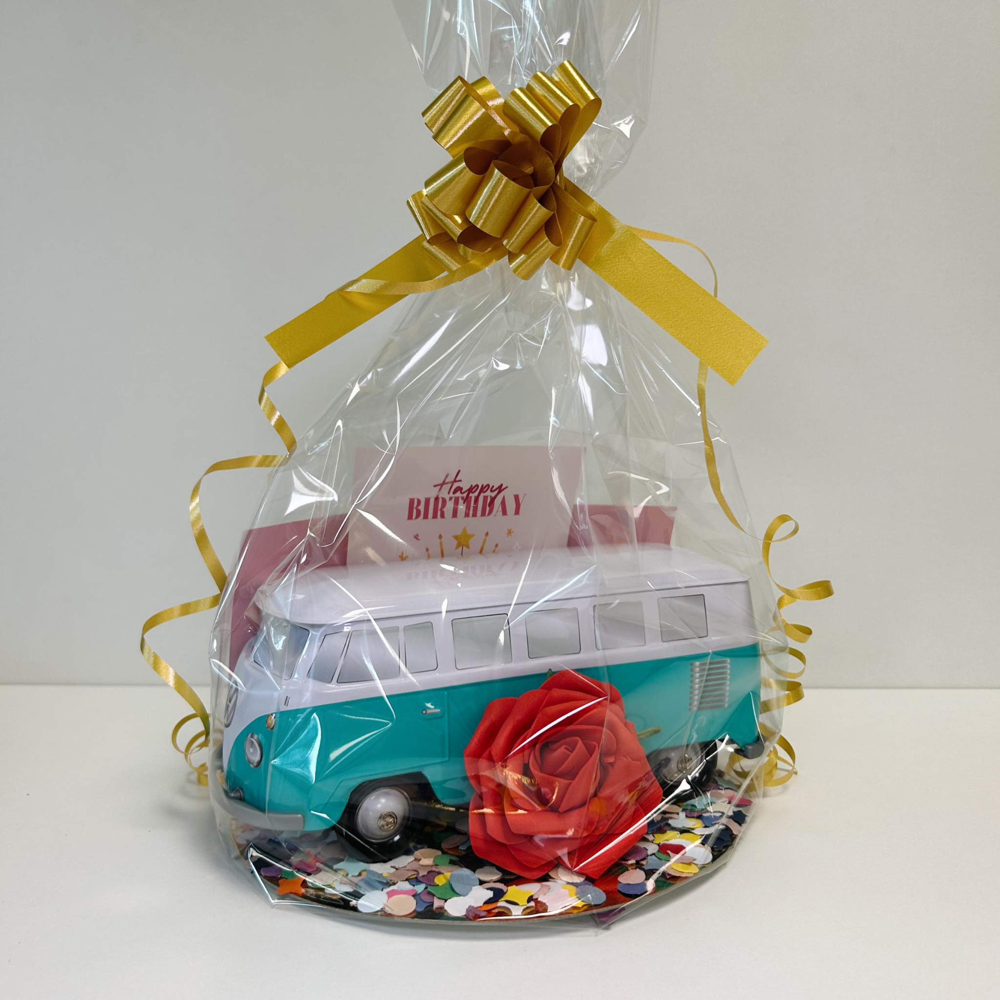 Cannoli Volkswagen Bus Koekblik Turqouise Wit (incl. 8 cannoli) - Cannoli Box