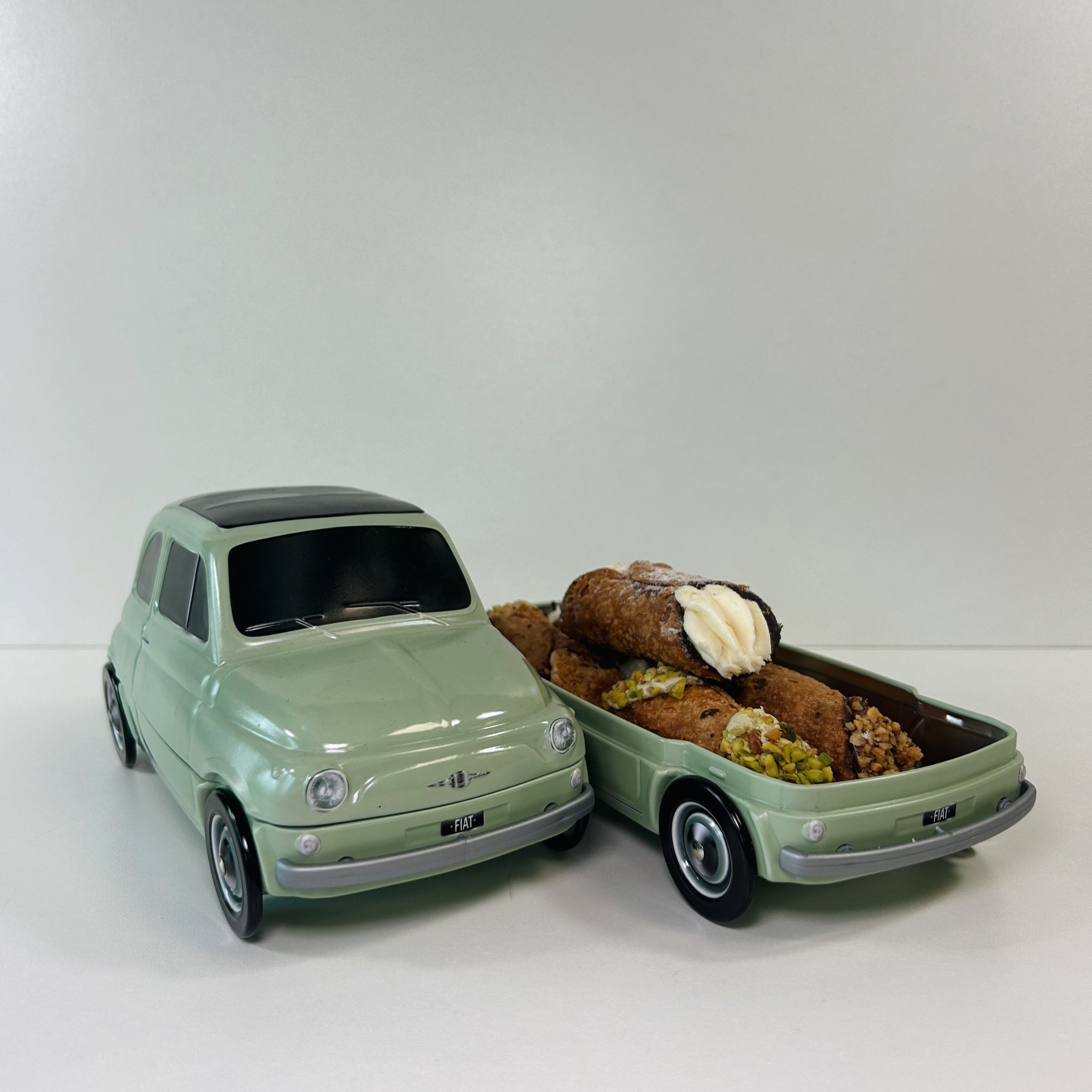 Cannoli Fiat 500 Koekblik Groen (incl. 5 cannoli) - Cannoli Box
