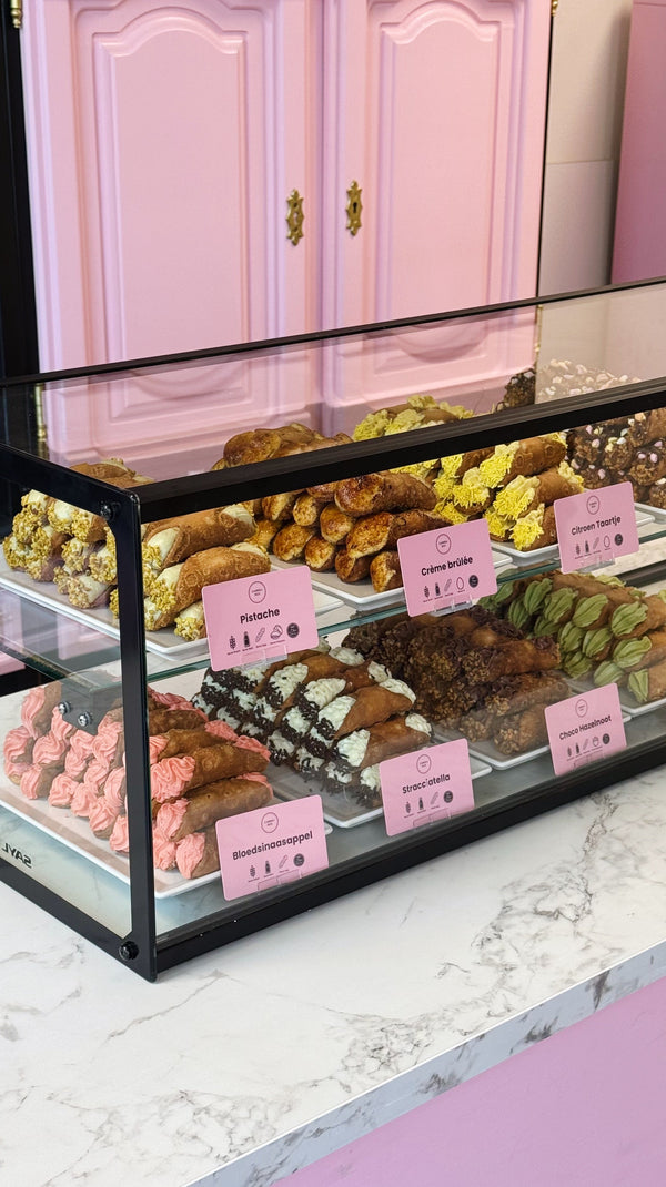 Cannoli Box Vitrine — Breed (8–10 smaken)