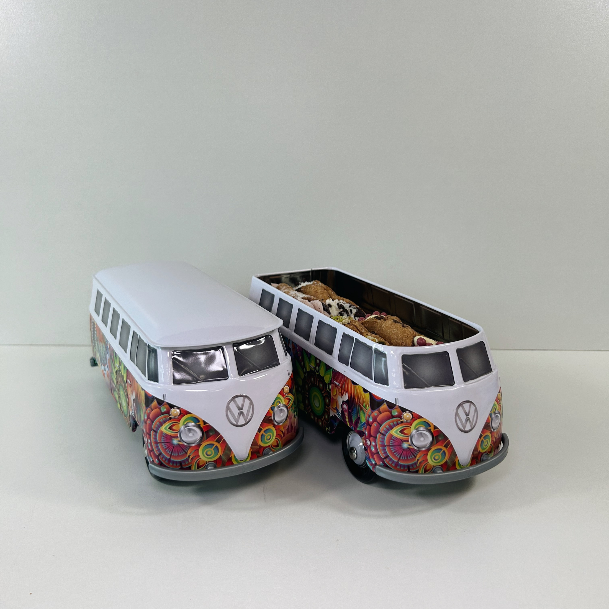 Cannoli Volkswagen Bus Koekblik Psychedelic (incl. 8 cannoli) - Cannoli Box