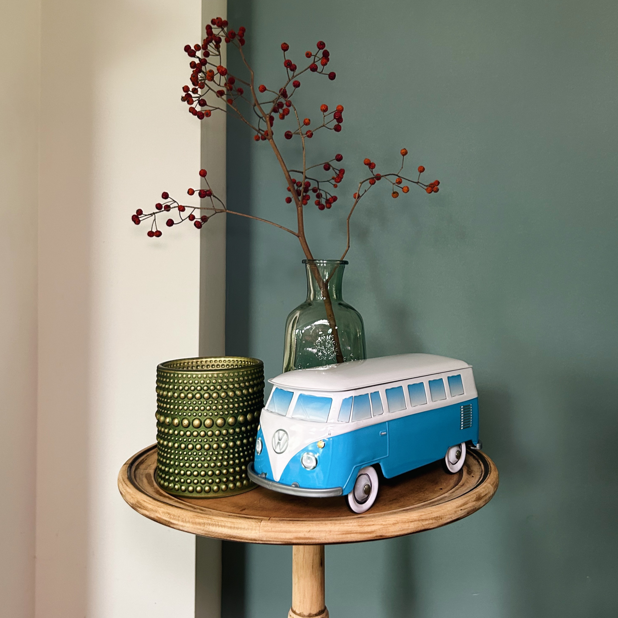 Cannoli Volkswagen Bus Koekblik Blauw Wit (incl. 8 cannoli) - Cannoli Box