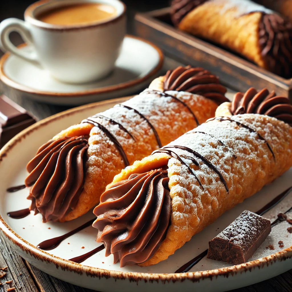 Cannoli met chocoladecrème