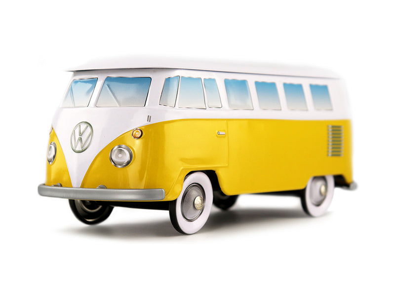 VW Bus Koekblik — Geel/Wit (leeg)