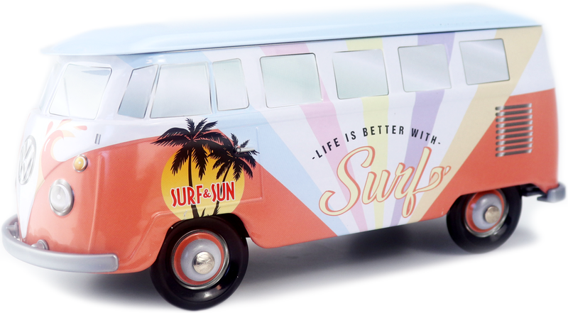 VW Bus Koekblik — Surf & Sun (leeg)