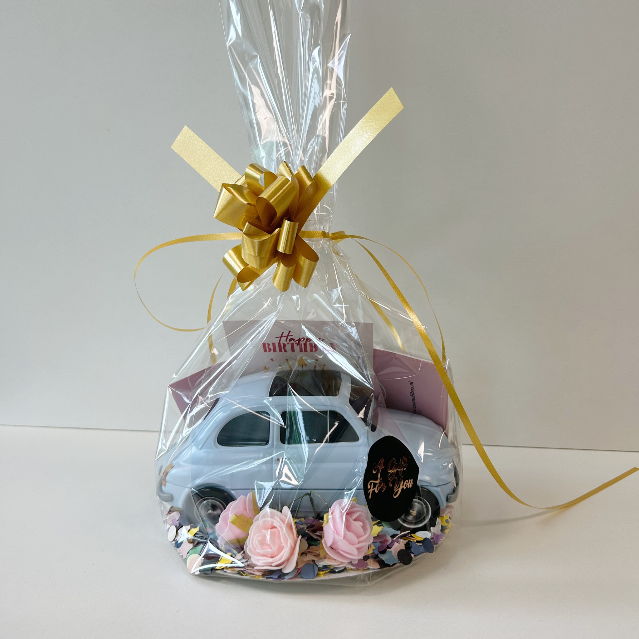 Cannoli Fiat 500 Koekblik Baby Blauw (incl. 5 cannoli)