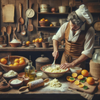 Siciliaanse chef bereidt cannoli ricotta vulling in een historische keuken