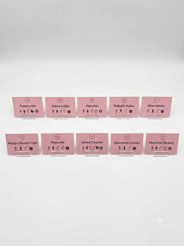 Geschmackskarten-Set – 10 Karten + 10 Halter